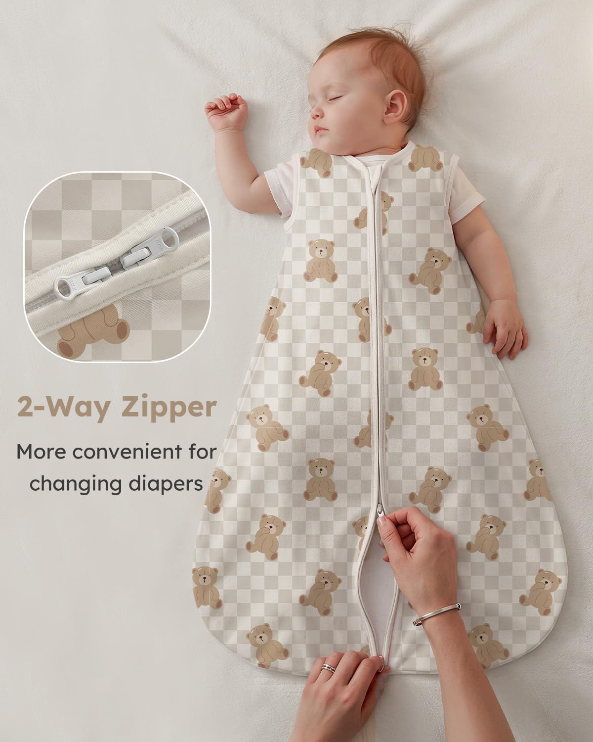 Yoofoss Baby Sleep Sack Baby Wearable Blanket 100% Cotton 2-Way Zipper Toddler Sleeping Sack