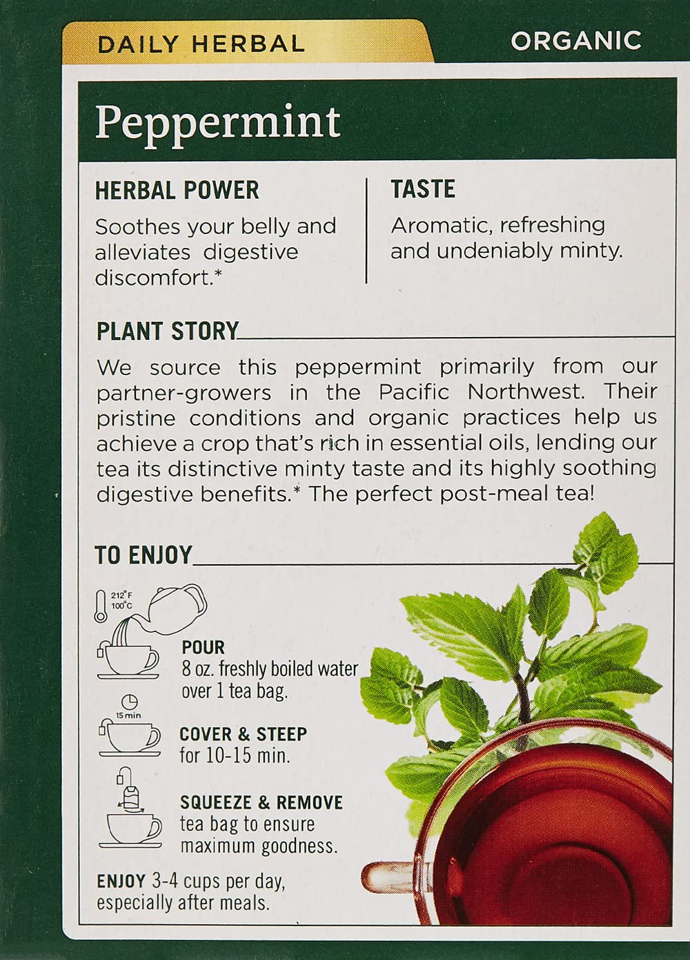 Traditional Medicinals Tea Peppermint Organic, 16 ct