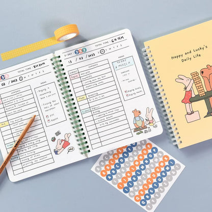 Monolike Basic B5 Monthly + Weekly Planner pad, A SET - Academic Planner, Weekly & Monthly Planner, To-do list, Note pad, Scheduler