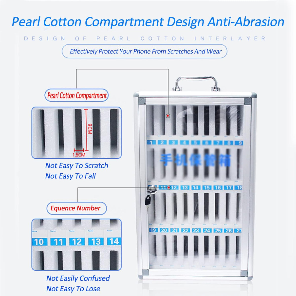 Wall Mounted Mobile Phone Locker Secure 48 Slots for Phones Ideal Storage Solution for Restaurants Schools & Offices Nized Charging Station for Devices,12 Slots