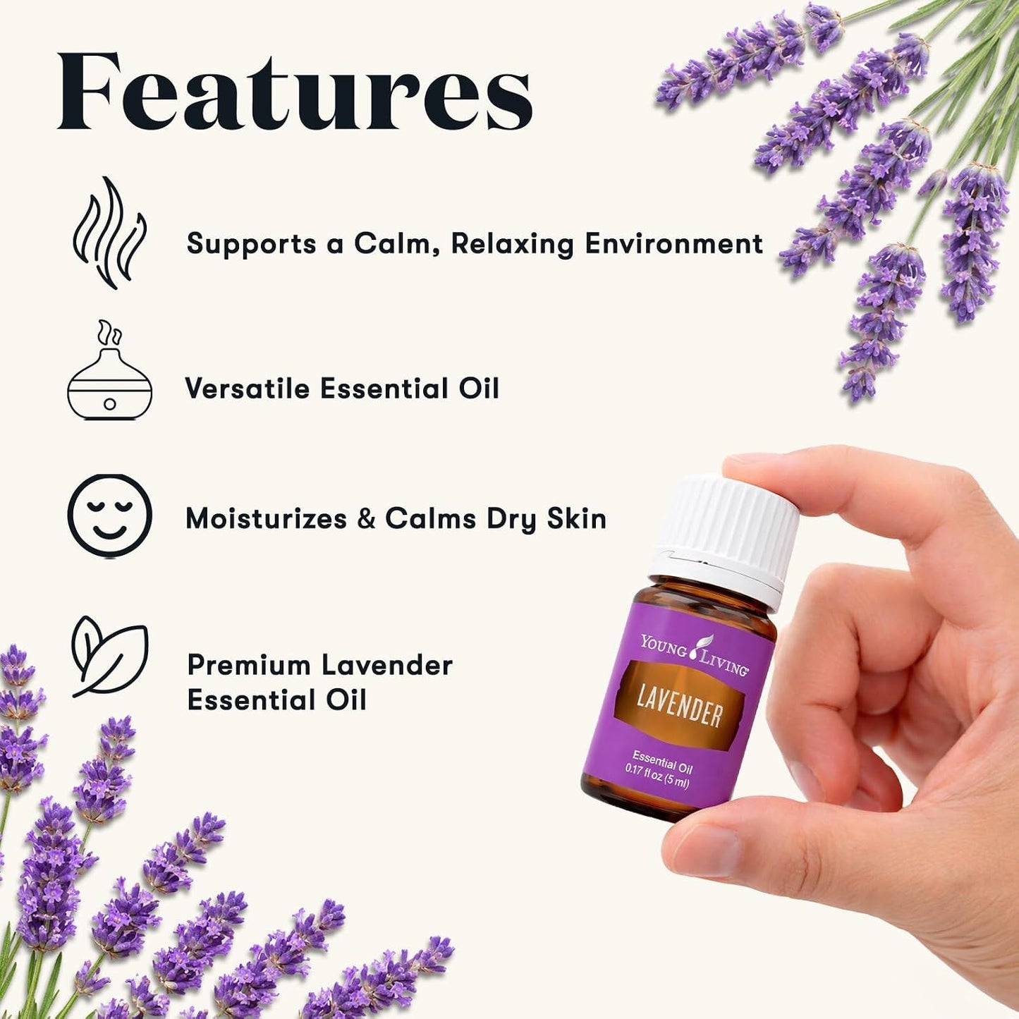 Lavender Essential Oil by Young Living, 15 Milliliters, Topical and Aromatic Use