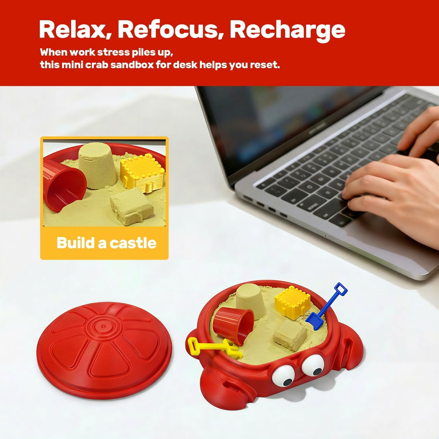 Mini Turtle Sandbox Zen Garden for Desk, Desktop Sandbox on the Go Stress Relief, Mini Desk Zen Sand Garden Kit with Lid, Funny Coworker, Birthday, Friend Gifts Idea
