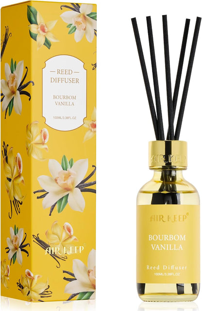 Airkeep Reed Diffuser Oil Set with Reed Sticks,Citrus Aromatherapy Oil Scent Diffuser for Home Office Bathroom Decoration Perfume and Gifts 3.38oz/100ml