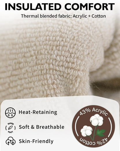 CLOSEMATE Womens Thick Full Cushioned Thermal Warm Boot Socks for Winter 3 Pairs