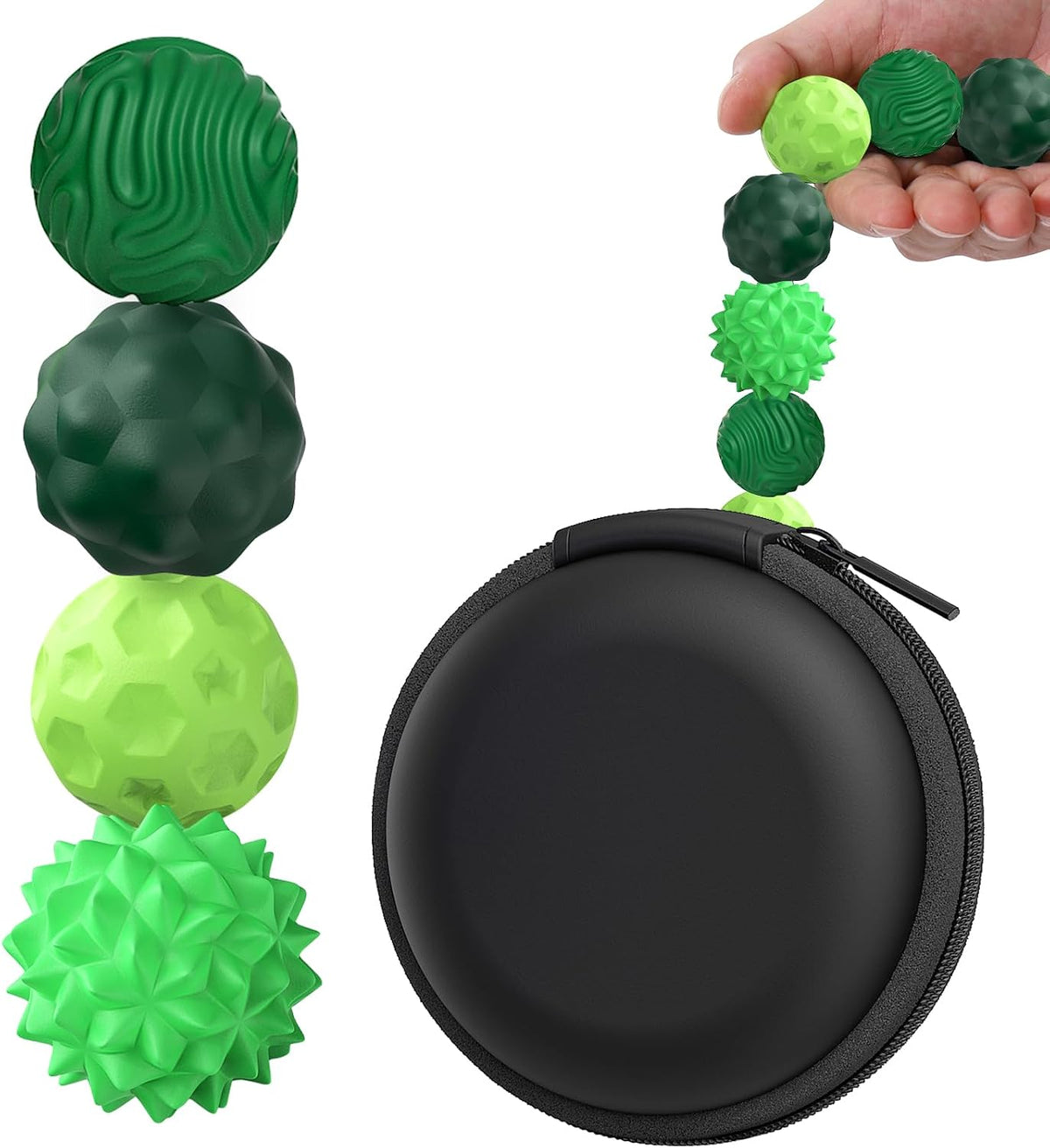 BUSOHA Silicone Magnetic Fidget Balls - 4 Pack Fidget Toys for Adult