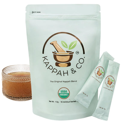 Kappah & Co Organic Fennel Powder Sachets | Herbal Drink | Stomach Ease | 16 Count