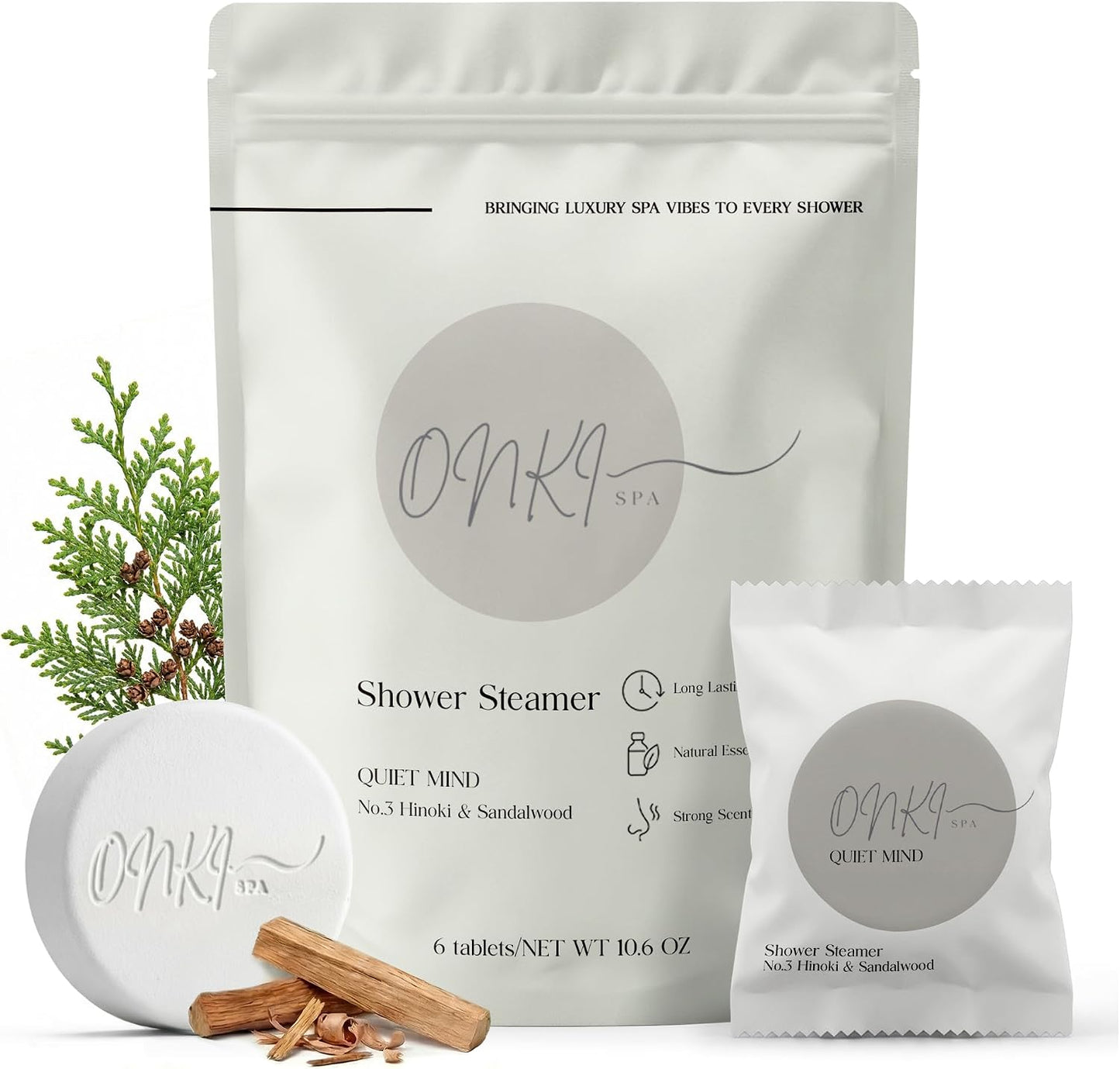 Lavender Chamomile Shower Steamers Aromatherapy 6 Pack – Lavender Shower Steamer for Sleep, Relaxation & Calm – Chamomile Spa Shower Bombs for Women & Men, Individually Wrapped