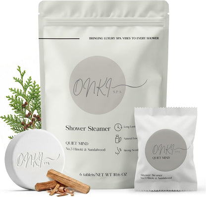 Lavender Chamomile Shower Steamers Aromatherapy 6 Pack – Lavender Shower Steamer for Sleep, Relaxation & Calm – Chamomile Spa Shower Bombs for Women & Men, Individually Wrapped