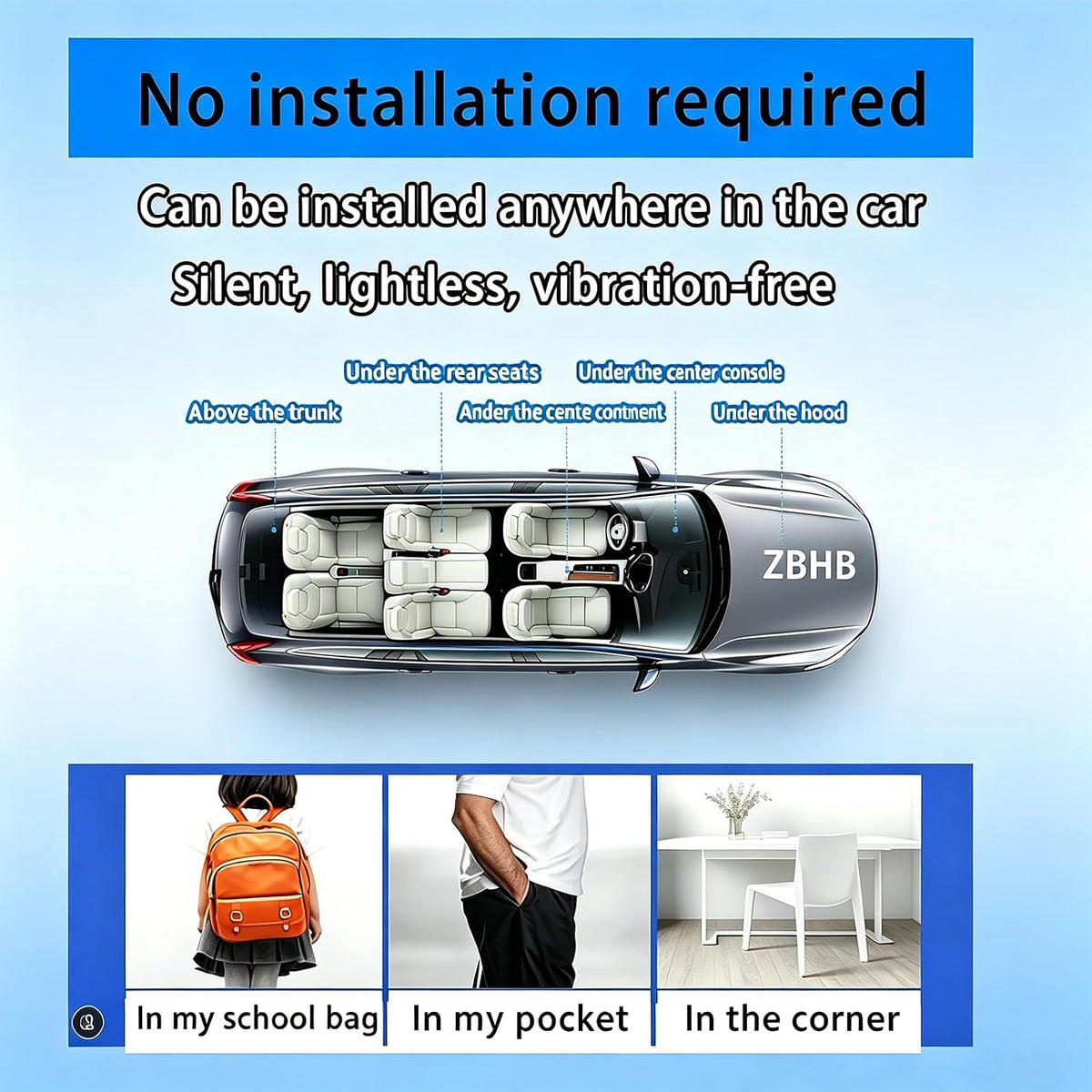 2-Pack Car GPS Tracker, No Monthly Fees, Hidden Vehicle Tracker