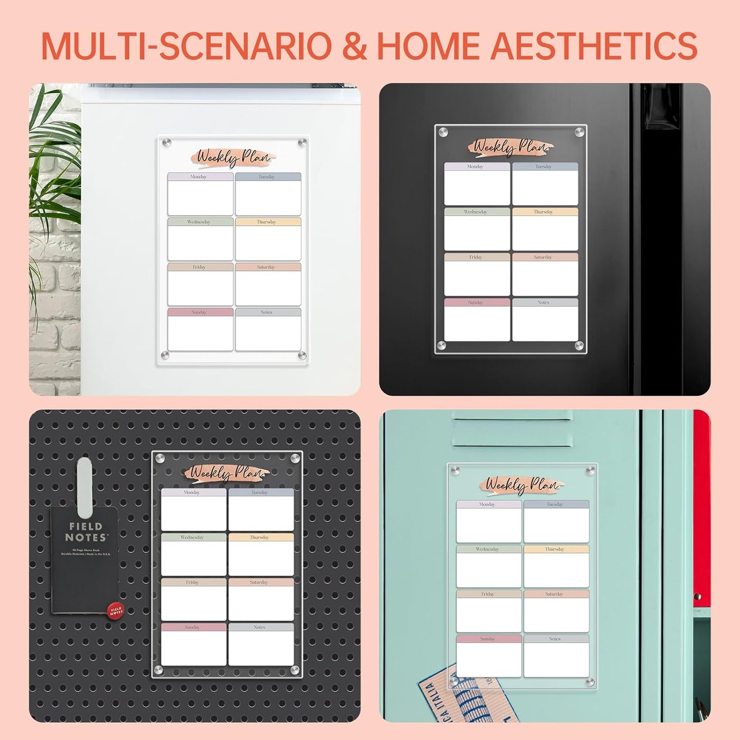Acrylic Magnetic Kids Chore Board & Star Reward Jar - Dry Erase Fridge Calendar with Erasable Markers, Wooden Stars & DIY Stickers for Visual Schedule, Behavior Tracking & Potty Training Toddlers