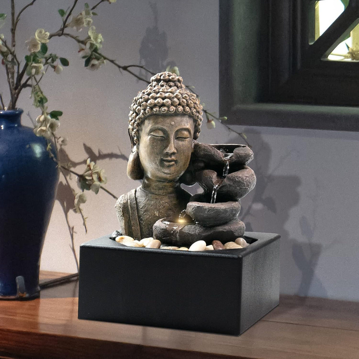 Ferrisland Resin LED Indoor Water Fountains