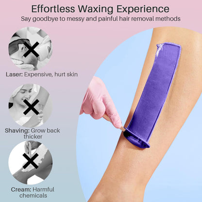BLITZWAX Brazilian and Bikini Waxing Kit for Women, Hard Wax Warmer for Face, Legs and Body, At Home Hair Removal Kit, Beginner Friendly, Digital Fast Heating, 51 Wax Items