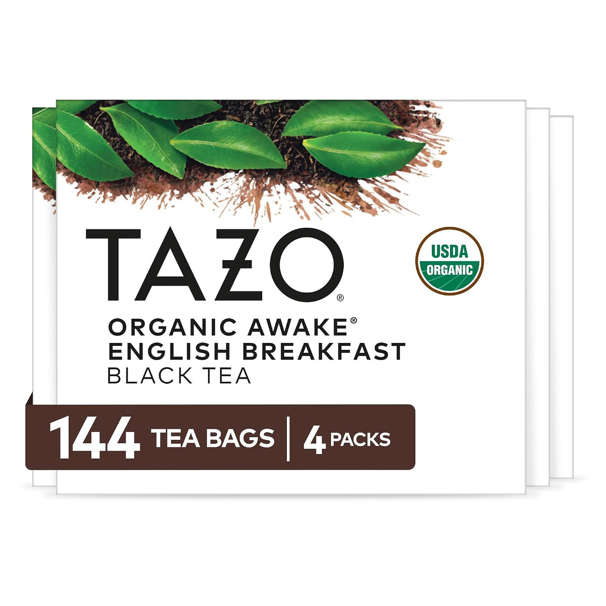 TAZO Organic Awake English Breakfast Black Tea Bags, 144 Total