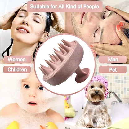 INVODA Scalp Massager Shampoo Brush Soft Silicone Bristles for Dandruff Removal & Hair Growth, Waterproof Wet/Dry Use, Men, Women & Pets