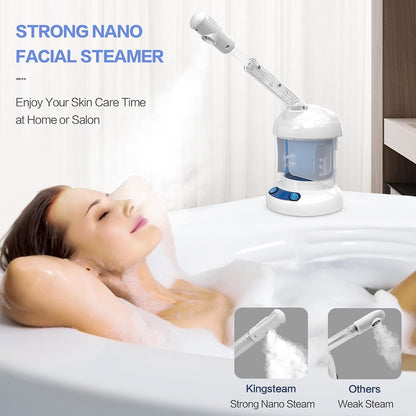 Facial Steamer, Ozone Nano Ionic Face Steamer for Deep Cleaning