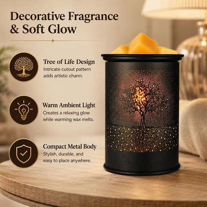 kobodon Wax Melt Warmer Metal Wax Warmer for Scented Wax Electric Fragrance Candle Oil Burner 2 in 1 Wax Melts as Gifts for Moms Grandma Women Girls(Sunflower)