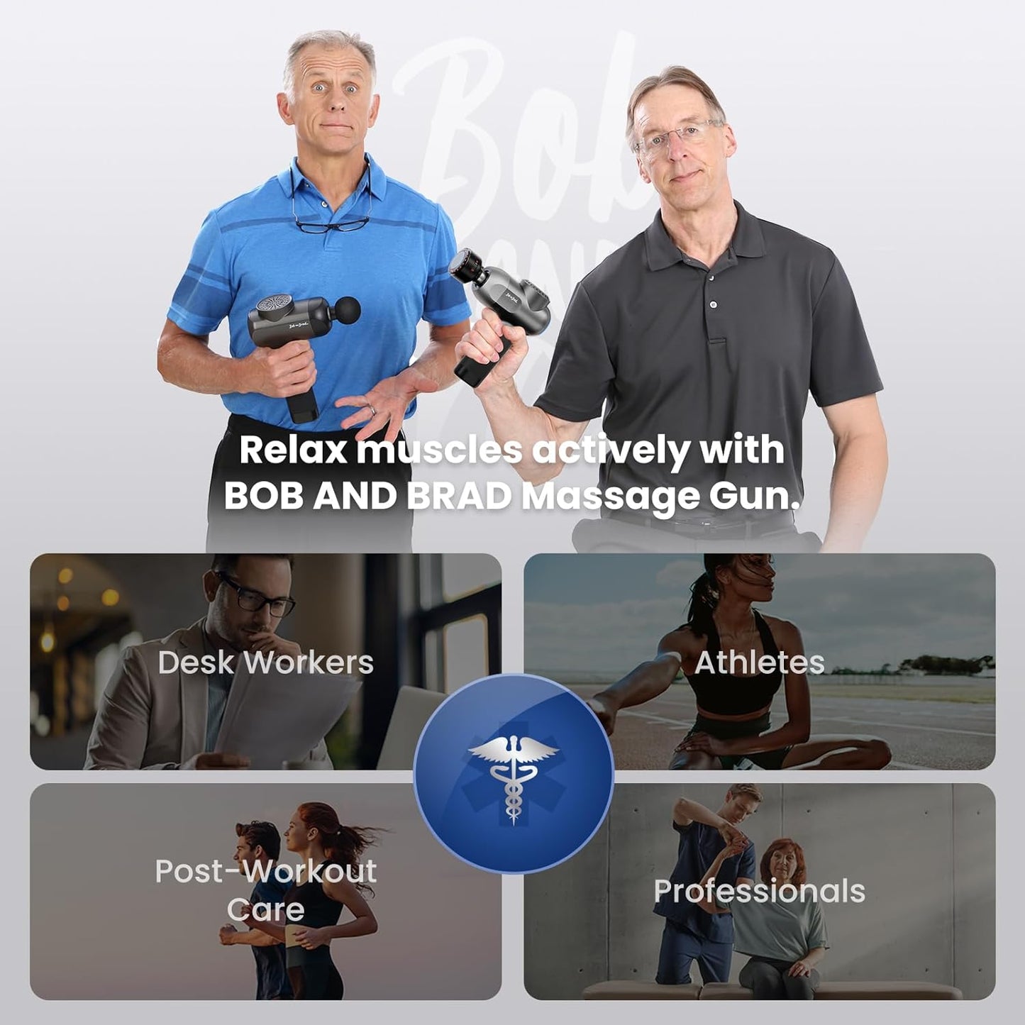BOB AND BRAD C2 Pro Massage Gun with Heat and Cold Therapy, FSA Eligible & HSA Approved, PT-Developed Deep Tissue Back Massager for Athletes, Men & Women — Birthday & Holiday Gifts