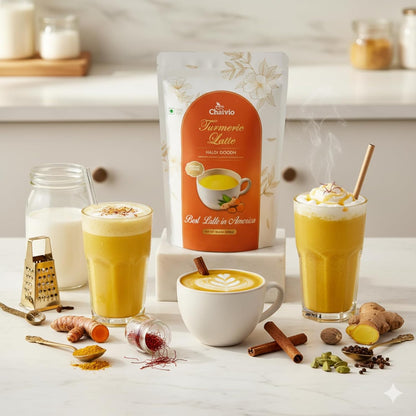 Chaivio Masala Chai Tea Latte, Unsweetened Instant Powder, Authentic Chai-with Natural Ingredients, No Preservatives, Tea Powder, Quick and Healthy Chai(1 lb)