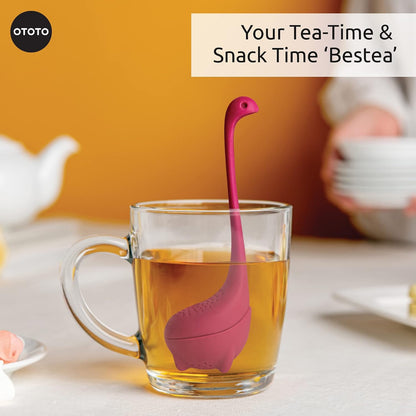 OTOTO Louie Cat Tea Infuser - Cats Loose Leaf Steeper & Diffuser, Tea Strainer Accessories, Cute Gifts for Cat Lovers, White Elephant Gifts, Cute Kitchen Accessories