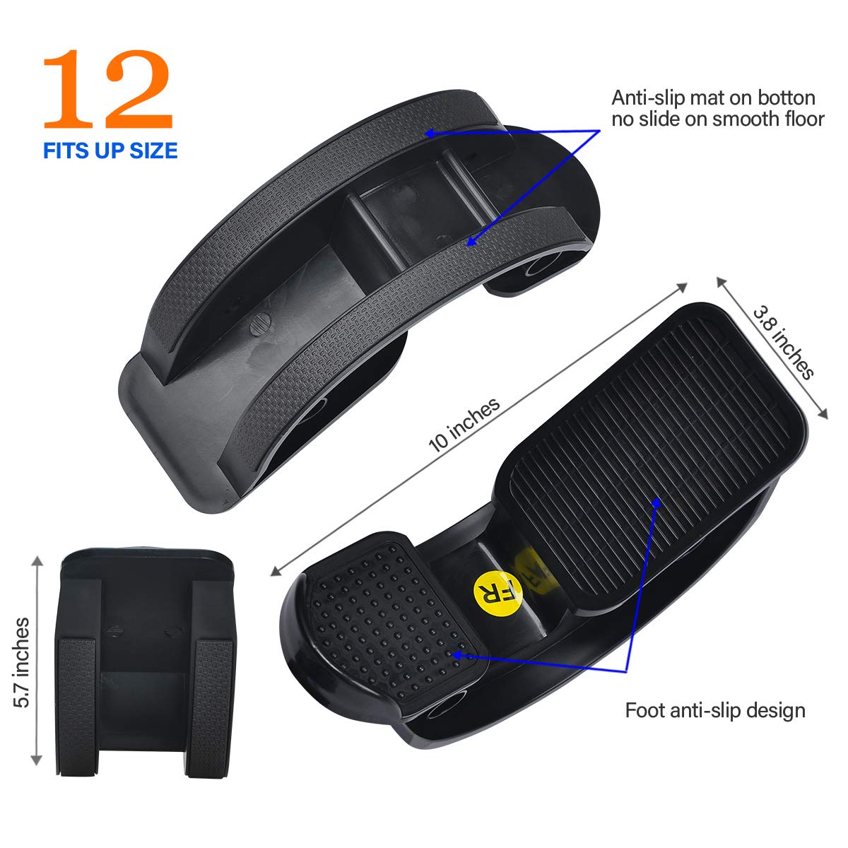 Foot Rocker Calf Stretcher Ankle Plantar Board for Achilles Tendonitis, Muscle Stretch, Feet and Shin Splint Pain Relief - Improve Calf Flexibility, Ankle Mobility - Rose