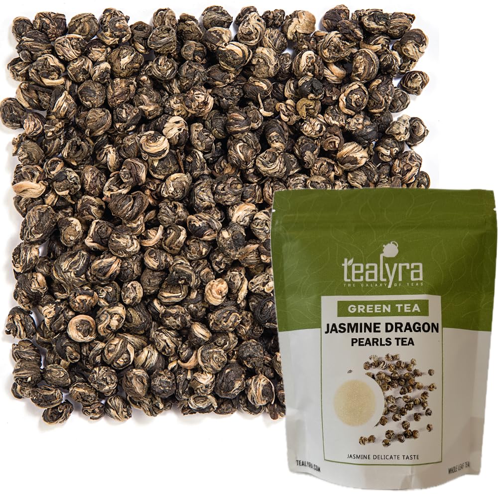Tealyra | Imperial Jasmine Dragon Pearls Green Tea, 220g (8 oz)