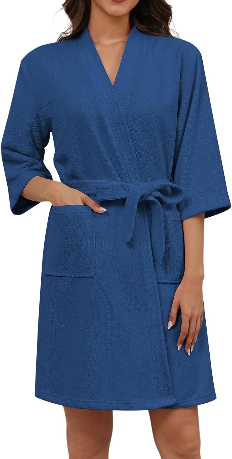 Ekouaer Towel Robe for Women Terry Cloth Robes for Women Absorbent Bathrobe