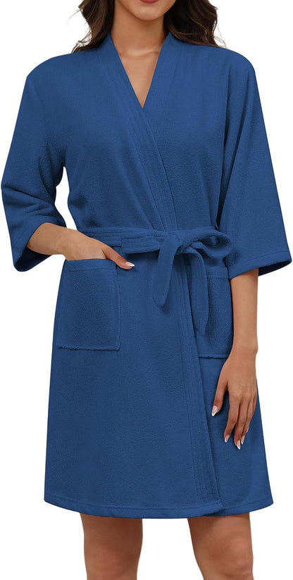 Ekouaer Towel Robe for Women Terry Cloth Robes for Women Absorbent Bathrobe