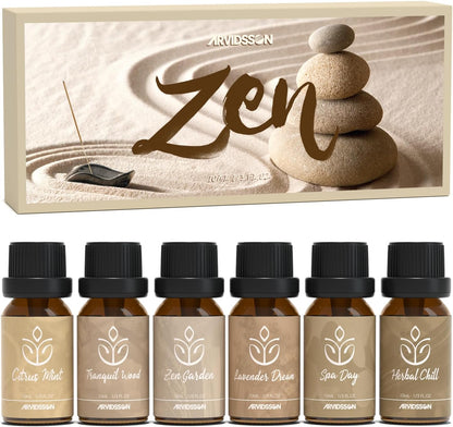 ARVIDSSON Floral Essential Oils Set, Natural Flower Essential Oil Gift for Women - Rose, Gardenia, Cherry Blossom, Honeysuckle, Lilac, Blue Lotus, Scented Oil for Diffuser, Valentines Day Gift for Her