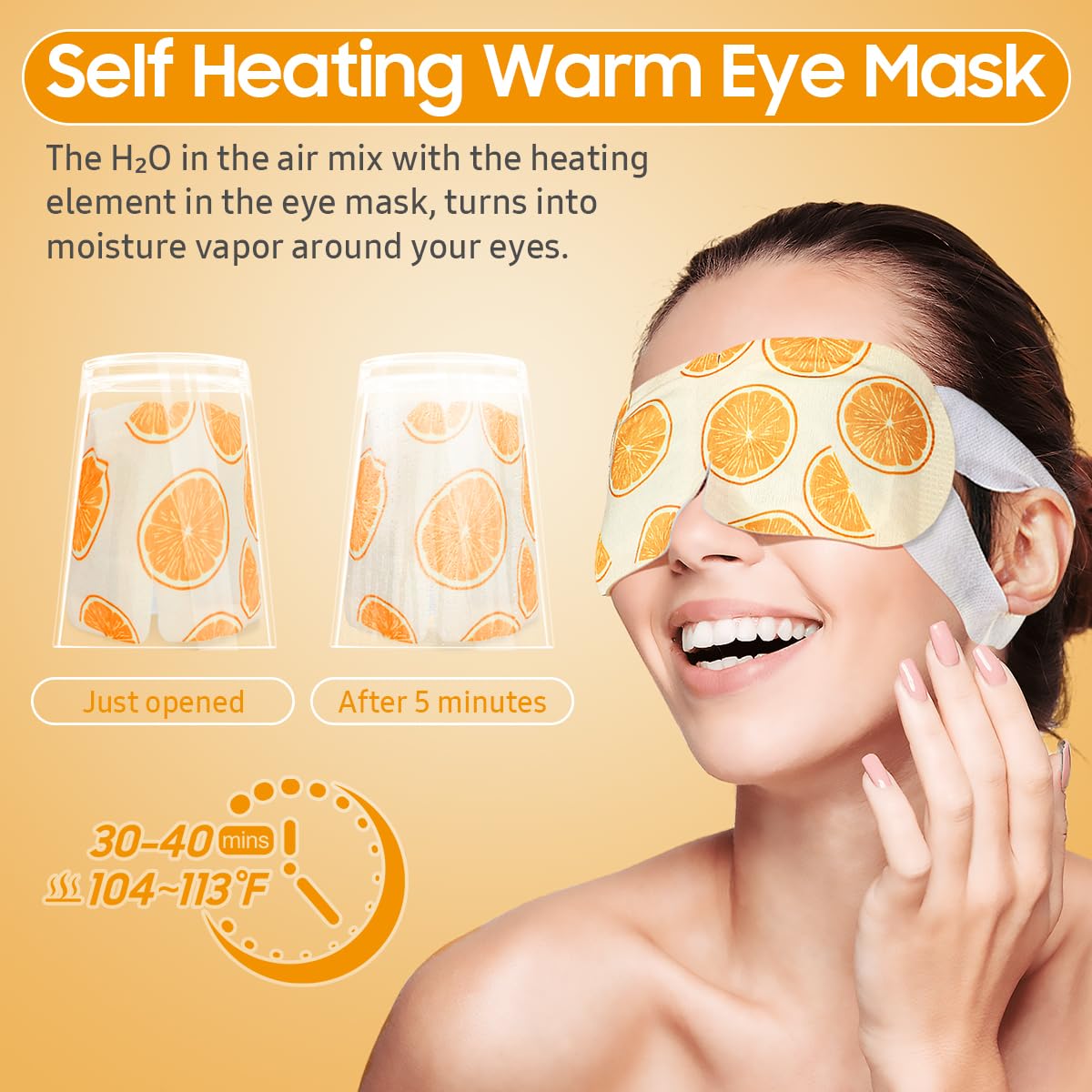 BeHoomi 20 Packs Steam Eye Mask, Heated Eye Mask Warm Compress for Eyes, Disposable Self Heating Steam Mask for Home, Sleep, Spa, Travel Essentials & Relaxation Gifts for Women (Lavender)