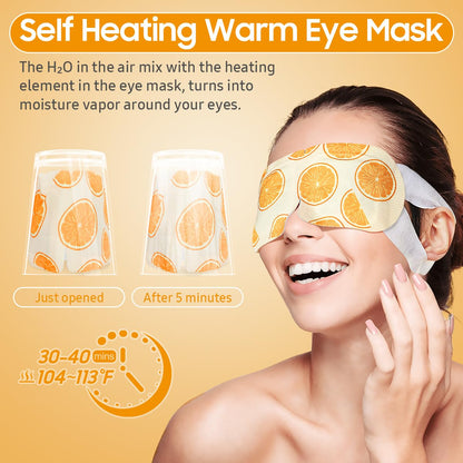 BeHoomi 20 Packs Steam Eye Mask, Heated Eye Mask Warm Compress for Eyes, Disposable Self Heating Steam Mask for Home, Sleep, Spa, Travel Essentials & Relaxation Gifts for Women (Lavender)
