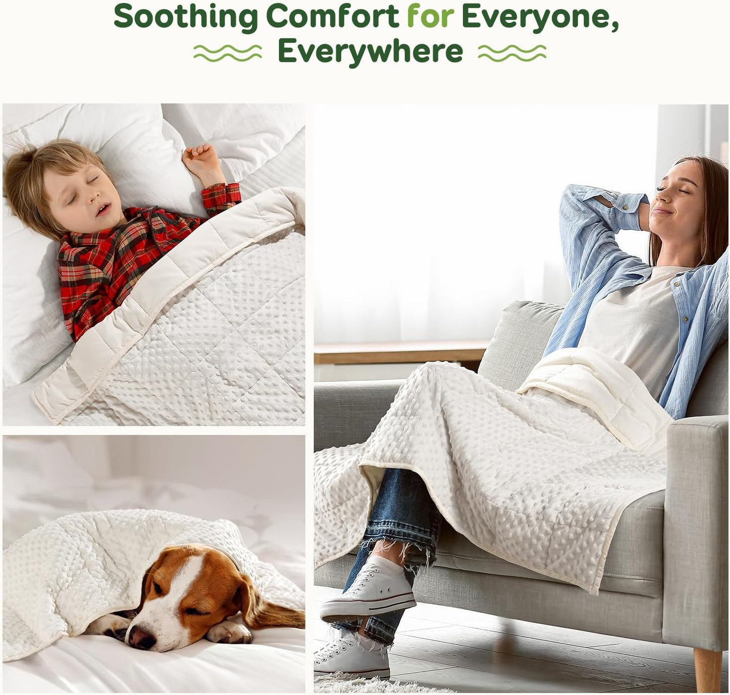 Sivio Weighted Lap Blanket, Weighted Blankets,Soft and Cozy Cooling Heavy Blanket, Calm and Nap, School and Home,2lbs 20 x 30inches, Grey