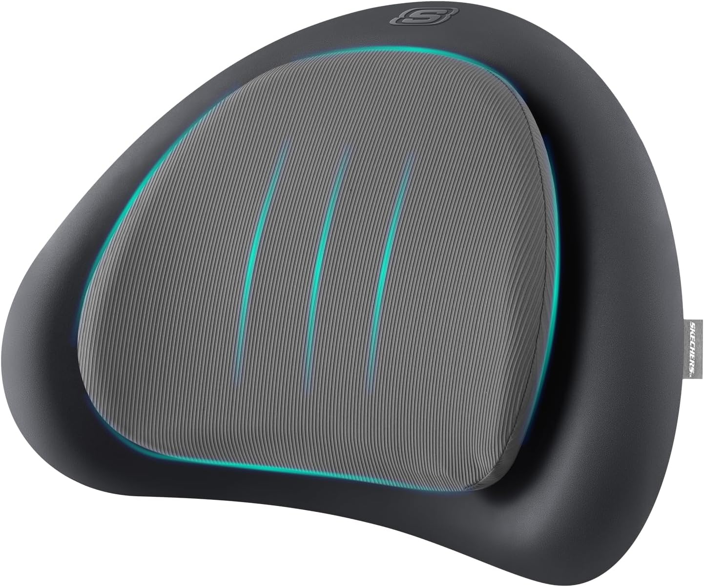 Skechers Lumbar Pillow Premium Memory Foam,Double-Layer-Office Chair Cushion for Tailbone Pain Relief,Butt Pillow for Office Chair,Car seat Cushion,Long Sitting Office Workers,and Car Drivers,Black