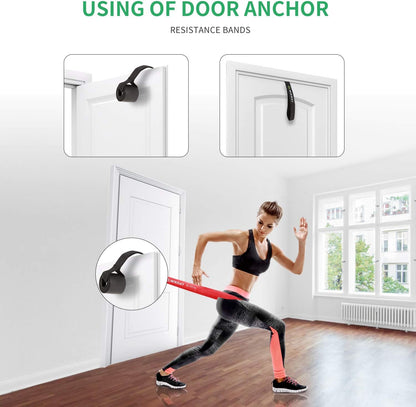 WIKDAY Resistance Bands, Pull Up Bands, Workout Bands for Exercise, Thick Heavy Resistance Band Set with Door Anchor, Elastic Bands for Body Stretching, Training at Home/Gym for Men & Women