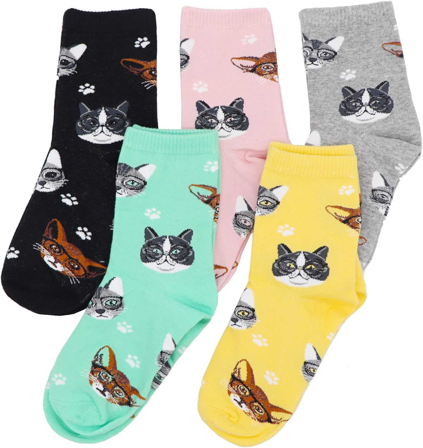 Jeasona Cute Cat Gifts for Women Animal Cat Socks Wife Mom Girlfriend Daughter