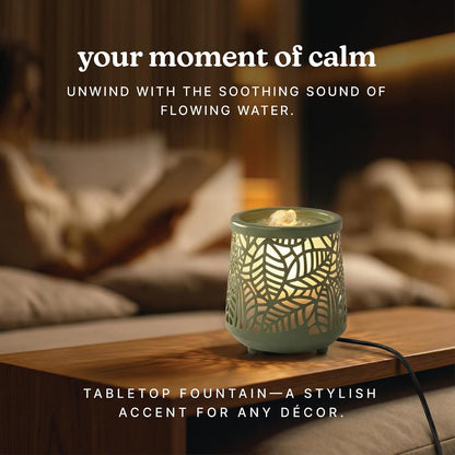 Homedics Indoor Relaxation Fountain with Light & Natural Sound (Black)