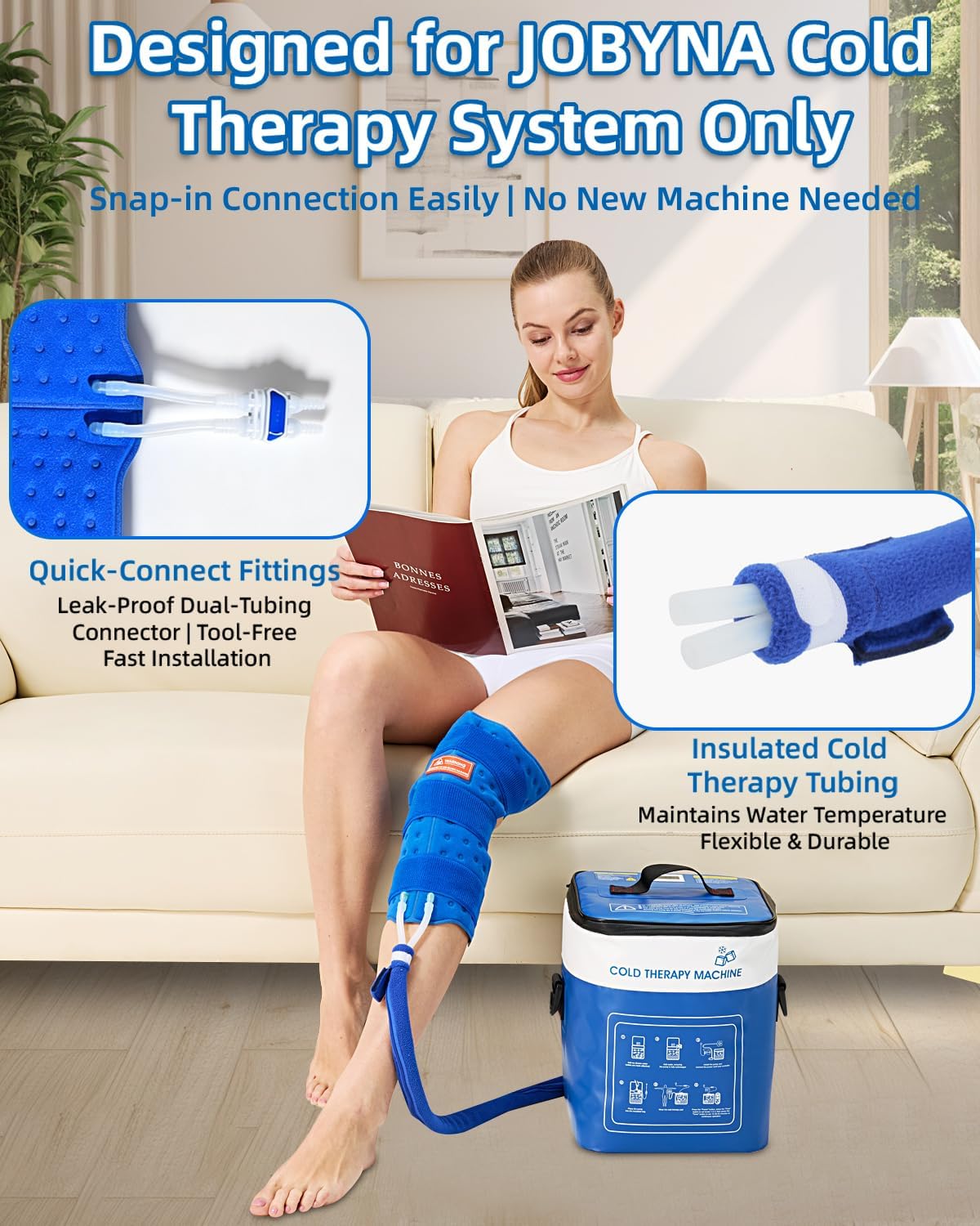 Cold Therapy Machine for Elbow, Ice Machine for Tennis Elbow&Post-Surgery Recovery, Cryotherapy Device with Temp Display & 3 Flow Modes, Adjustable Elbow Wrap for Arthritis, Bursitis, Swelling Relief