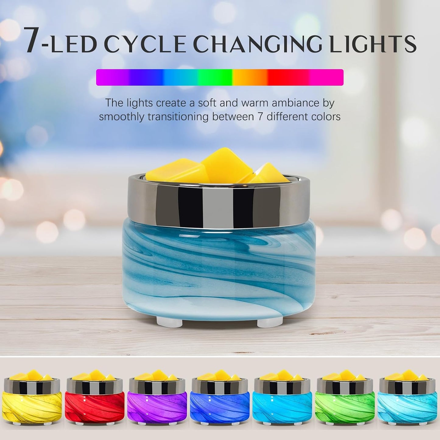 EQUSUPRO Wax Melt Warmer for Scented Wax Melts 3-in-1 Electric Ceramic Candle Wax Warmer Burner Fragrance Wax Melter for Home Office Bedroom Gift & Decor (Leaf)