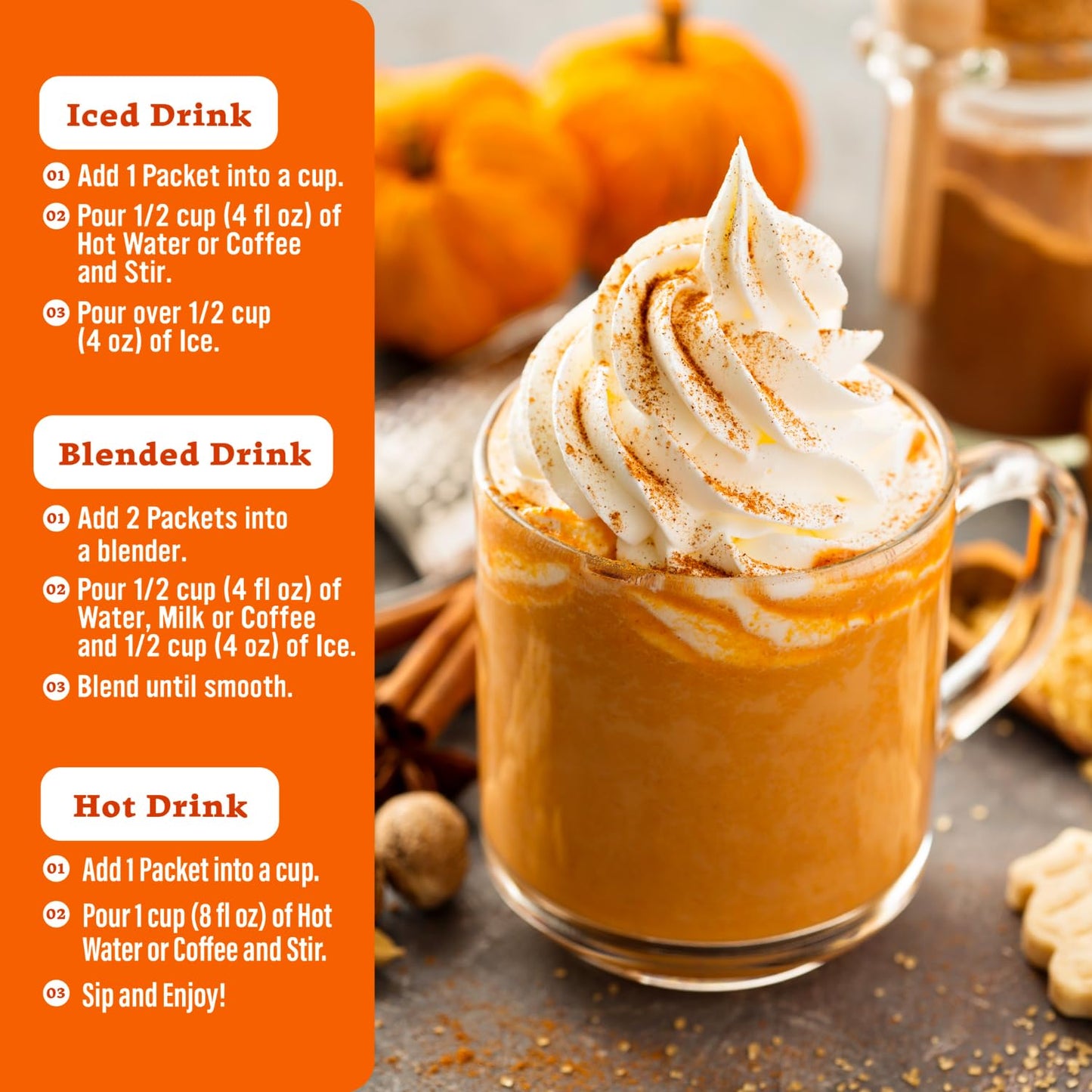 The Frozen Bean Vanilla Bean Frappe & Latte Instant Mix (10 Sticks), Made with Arabica Coffee, Double Shot Caffeine, Low Sugar & Premium Ingredients, Hot, Iced, or Blended Drinks