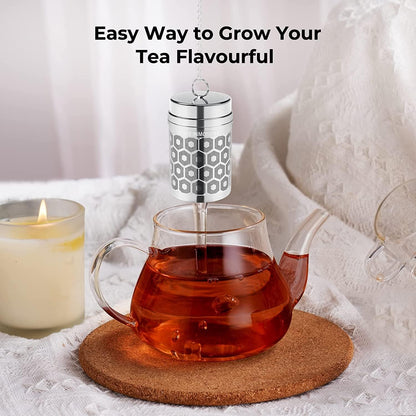 Reinmoson Large Tea Infuser for Loose Tea & Spice Infuser for Cooking, Extra Fine Mesh Tea Strainers, 304 Stainless Steel Loose Leaf Tea Steeper for Black Tea, Rooibos, etc