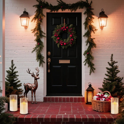 wemarry Flameless Candles 4" 5" 6" Acrylic Glass Pillars 3" Diameter Battery Operated Flickering Candles Include 8-Key Remote with Timer Function 400+ Hours (Gray, Warm Light 3 Pack)