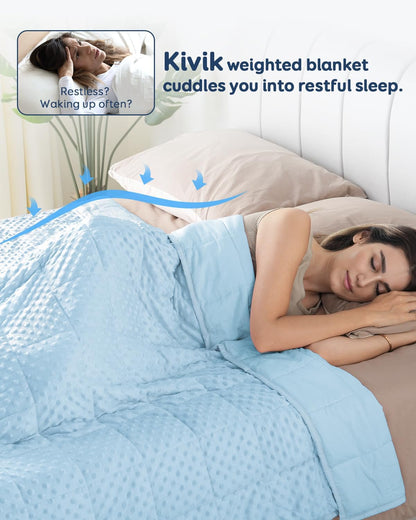 Kivik 2 lbs Weighted Lap Pad, Ultra Soft Minky Dotted Heavy Blankets Throw for Better Study Relaxing & Sleeping, Machine Washable, 20 x 30 Inches, Purple