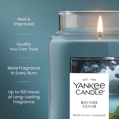 Yankee Candle Mid Summer's Night, Scented Candle, 22oz Large Jar with up to 150 Hour Burn, Giftable