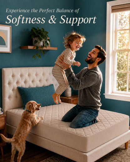 Queen Mattress Pad, Quilted Mattress Protector Topper fits 16" Deep Pocket