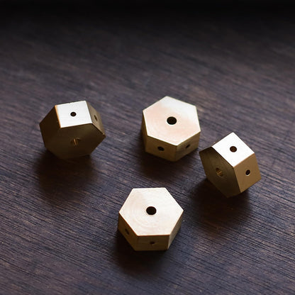 Mini Dual Purpose Incense, Brass Incense Holder for Incense Sticks, Hexagonal Shape Burner Plate Holder Censer Home Decoration, 3 Pcs