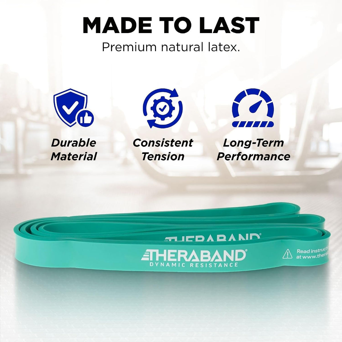 THERABAND High Resistance Band Set of 2, Light and Medium Loop, 15-25 lb