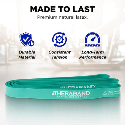 THERABAND High Resistance Band Set of 2, Light and Medium Loop, 15-25 lb