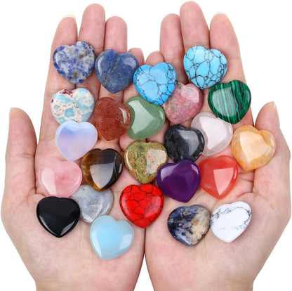 DUQGUHO Worry Stones for Anxiety, Meditation Reiki Relax Thumb Worry Stones, Crystals and Healing Stones Bulk 12PCS, Stress Relief Gifts for Women