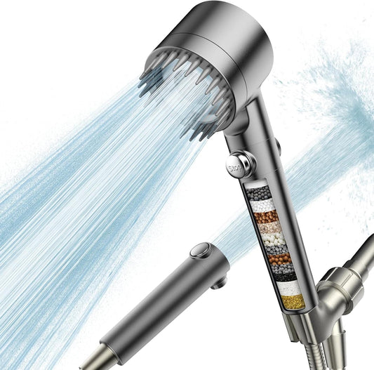 PWERAN Filtered Shower Head with Handheld,High Pressure Shower Heads Filter