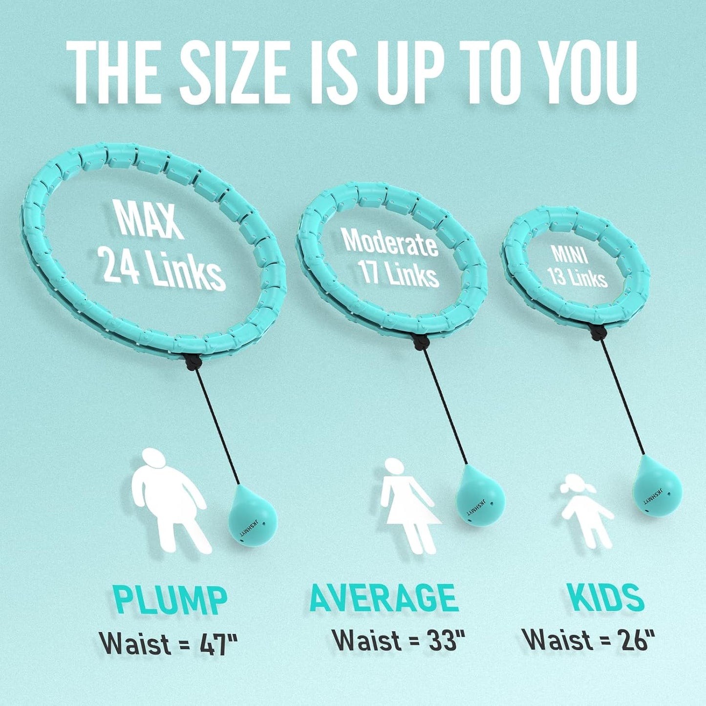 JKSHMYT Weighted Hula Circle for Adults Weight Loss, Infinity Fitness Hoop