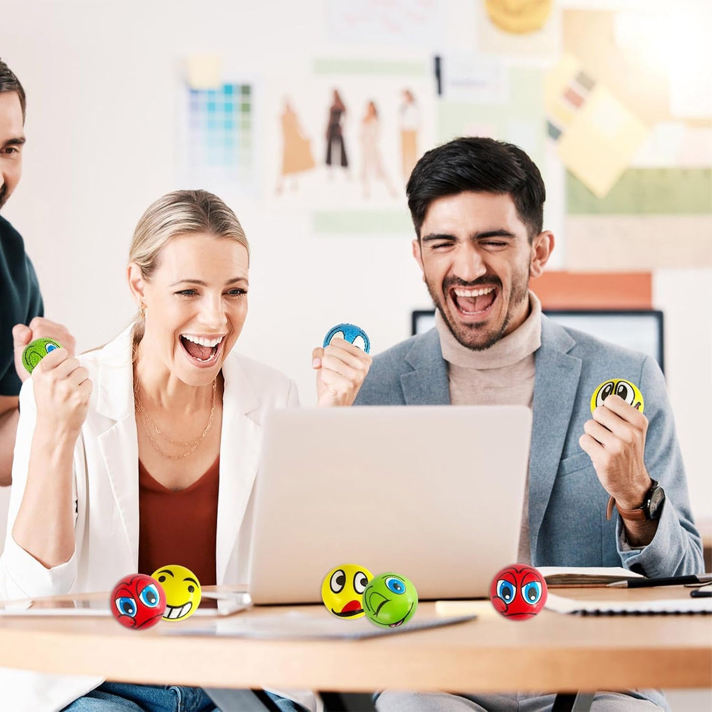 30 Pcs Face Stress Balls,2.5 Inch Funny Face Squeeze Balls,Emotion Squeeze Foam Balls,Foam Soft PU Balls for Hand Wrist Stress Reliefs Finger Exercise